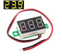 5pcs 0,36 Pulgadas 2 alambres Mini Digital LED Voltímetro Display 4.5V-32V Medidor Tester con protección de polaridad inversa y medición de presión precisa de Voltaje probador (Amarillo)