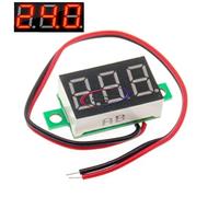 5pcs 0,36 Pulgadas 2 alambres Mini Digital LED Voltímetro Display 4.5V-32V Medidor Tester con protección de polaridad inversa y medición de presión precisa de Voltaje probador (Rojo)
