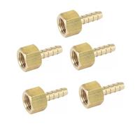 5pcs 1/4" NPT Female x 1/4" Hose Barbed Tail Brass Hex Pipe Fitting Connector Fuel