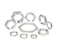 5pcs 1" BSPP Female 304 Stainless Steel Hex Lock Nuts