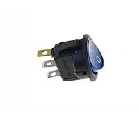 5PCS 12V LED Rocker Switch 20A 12V Push Button Switch Car Button Lights ON/Off Round Rocker Switch Boat (Color : Blue)