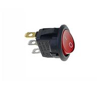 5PCS 12V LED Rocker Switch 20A 12V Push Button Switch Car Button Lights ON/Off Round Rocker Switch Boat (Color : Red)