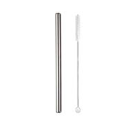5pcs 12x215mm Metal Straw 8.5'' Reusable Drinking Straws For Bubble Tea Boba Smoothies Milkshakes 64(Silver straight)