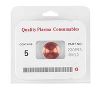 5pcs 220993 Cortador de plasma Antorcha de corte Consumibles Escudo, Ajuste resistente al calor para MAX105 Antorcha de corte de plasma