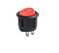 5Pcs 23mm Diameter Big Round Rocker Switches, Round red, 2 Pin, ON-OFF 10A/125V, 6A/250V Controls Switches