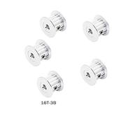 5pcs 2GT GT2 Aluminum Timing Belt Idler Pulley 16T 20T Teeth Tooth 3mm 5mm 8mm Bore for 3D Printer 6mm Width Timing Belt (Size : 16T Bore 3mm)