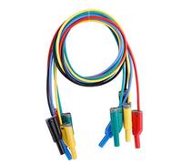 5pcs 3.3ft P1050-1 4mm Plomo de prueba Banana Plug Safety Cable de silicona suave Pila de prueba Cable 14AWG para multímetro