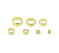 5Pcs 3 4 5 6mm 8 10 12 14 16mm Tube Brass Ferrule Compression Copper Sleeve Seal Ring Air Hydraulic Pipe Fitting Union Connector(5mm (5pcs)) Plumbing Fittings