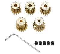 5pcs 32DP 3.175mm Engranajes de Motor de Piñón Conjunto 12T 13T 14T 15T 16T para 1/10 RC Coche 3650 540 550 Piezas de Repuesto Piñón del Eje del Motor sin Cepillo