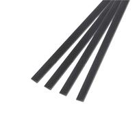 5pcs 3K Carbon Fiber Sheet Black Length 500mm, 0.3-1.5mm Thick Laminate Plate Lightweight for Crafting(0.3x3x500mm)
