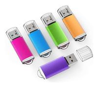 5pcs 4 G Pen Drive de disco de memoria USB Flash Drive USB 2.0 Memory Stick Azul/Morado/Rosa/Verde/Naranja (4.0 GB)