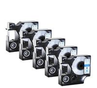 5pcs 45013 Cintas estándar D1 compatibles con A45010 A45013 Cinta de etiqueta multicolor de 12 mm para LaborManager 100 120p Maker(Blue on white)