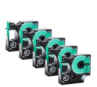 5pcs 45013 Cintas estándar D1 compatibles con A45010 A45013 Cinta de etiqueta multicolor de 12 mm para LaborManager 100 120p Maker(Black on green)