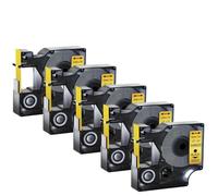 5pcs 45013 Cintas estándar D1 compatibles con A45010 A45013 Cinta de etiqueta multicolor de 12 mm para LaborManager 100 120p Maker(Black on gold)