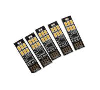 5pcs 6-led Night Light Usb Power 1w 5v Touch Dimmer Warm White Light 25-26s