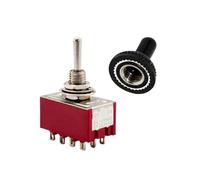 5pcs 6A 120VAC mini 2 Position ON ON MTS-102 MTS-202 Toggle Switch 3 MTS-103 ON OFF ON With Waterproof Car ESSEIEIE(MTS-402 Red,Without Cap)