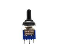 5pcs 6A 120VAC mini 2 Position ON ON MTS-102 MTS-202 Toggle Switch 3 MTS-103 ON OFF ON With Waterproof Car ESSEIEIE(MTS-103 Blue,Without Cap)