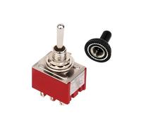 5pcs 6A 120VAC mini 2 Position ON ON MTS-102 MTS-202 Toggle Switch 3 MTS-103 ON OFF ON With Waterproof Car ESSEIEIE(MTS-302 Red,Without Cap)