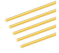 5PCS 6mm Messingstangen, iMeistek 200mm Länge Messing massiv runde Stange für Griffstifte RC Modelle DIY Crafts