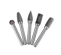5Pcs 6mm Rebada Giratoria de Acero de Tungsteno Cortador de Archivos de Doble Rebordeado