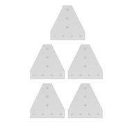 5PCS 7 Hole Right Angle Joining Plates, Aluminum Alloy 90 Degree Flat Connection Bracket with Standard Holes for Machinery Frame and Furniture Assembly, Corrosion Resistant Lightwe (3030T)