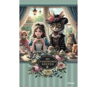 5pcs A British Cat-Themed Password Book: A lovely feline-themed password organiser inspired by British afternoon tea traditions - perfect for keeping your logins safe with a dash of charm.