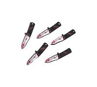 5PCS Acrylic Hair Clip Set Scary Daggers Cleaver Shapes Halloween Costume Accessories for Cosplay Parties Practical Acrylic Halloween Hair Clip Set