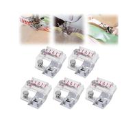 (5PCS)Adjustable Bias Tape Binding Foot, Sewing Machines Presser Foot for All Low Shank Snap-On Sewing Machine Industrial and Household