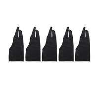 5pcs Artist Drawing Glove Derecho Izquierda Mano izquierda Single Two Deding Elasticidad suave Arte digital Guantes de tableta gráfica Guante de dibujo negro (METRO)
