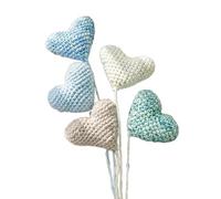 5pcs Baby Fotografie Requisiten Crochet Cotton Heart Set Photo Decors Recién Nacido Foto Fondo Posen Props Regalo de Ducha Recién Nacido Accesorios de Foto