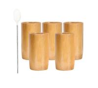 5pcs Bamboo Cupping Can Therapy Cupping Cups Massage Supplies with Fire Rod