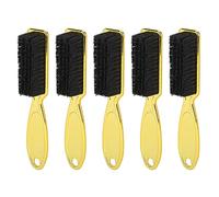 5pcs Barber Brush for Clippers & Trimmers | Reinforced Strands Avoid Shedding | Ergonomic Handle for Comfort/Accurate Styling | Gold Plated Hair Styling Tool