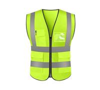 5pcs Big Size Fluorescent Work Vest Sports Motorcycle Riding Running Fishing Para Correr(Yellow L)