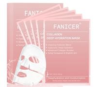 5Pcs Bio Collagen Mask, Mascarilla de Calmante e Hidratante de Noche, Máscara Nocturna, Iluminar el Color La Piel, Reafirmante la Piel, Reducir las Líneas Finas