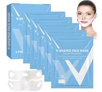 5Pcs Bloskin Double Chin Mask Reusable,Lifting Face Mask, V Line Lifting Mask,Double Chin Reducer,Jowls Tightening