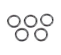 5PCS/Bolsa Aleación de Zinc Mosquetón Redondo Anillos de Puerta Anillos de Resorte O Llavero con Clip Llavero Gancho de Resorte para Bolsos, monederos, Llavero, Camping Senderismo