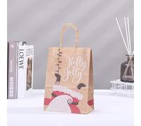 5pcs Bolsas de regalo de papel de Navidad Copo de nieve Feliz árbol de Navidad Bolsa de galletas de caramelo Niños Navidad Fiesta de año nuevo Suministros de decoración-5pcs, 21x15x8cm