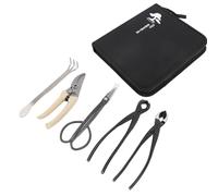 5Pcs Bonsai Tool Set | Carbon Steel Scissors & Pruning Shears | Garden Tools for Bonsai/Fruit Trees/Plants | Ergonomic Handle