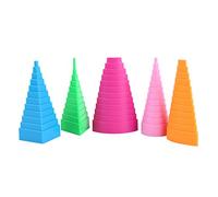 5PCS Borde de Quilling de Papel, Herramienta de Manualidades de Papel Buddy de Plástico Kit de Quilling de 5 Formas Buddy de Borde de Colores Mezclados para Tarjetas de Bricolaje,