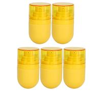 5pcs Botellas de viaje 15 ml | Contenedores de mascotas tipo empuje de vacío para champú/loción/cosmética | Fuga: cuello de tornillo de prueba y cubierta transparente |