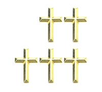 5pcs Broche En Forma De Crucifijo De Metal Moderna Oro/plateado Corsage Pins Fashion Unisex Accessory For Daily Wear Gift Para Cristianos