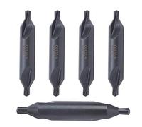 5Pcs Center Drill Bit HSS A Type, All Ground Spiral Positioning Drill Bit for Die Steel and Stainless Steel, 4mm Speed Steel Drill Bit with Enlarged Chip Flute for Pew