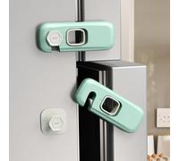 5PCs Cerraduras de Seguridad para Niños,3M Goma Seguridad Cajones Bebe Cierre Seguridad Cajones Bebe,Seguro Puertas Bebe,Bloqueo de Seguridad Bebés para cajones,refrigeradores sin perforación(Verde)