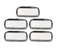 5Pcs Clear Makeup Bag Organizer | Transparent Toiletry/Cosmetic Storage Pouch for Travel/Home | Portable PVC Bags with Quick Visibility | Space Saving Design