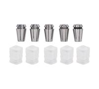 5Pcs CNC Collet Chuck Kit | Spring Steel Tapping Collets | <0.0003 Runout | for Grinding/Engraving/CNC Machines | d=3-5mm with Canister