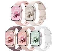 5PCS Correa Silicona Deportiva Compatible con Apple Watch 38mm 40mm 41mm 42mm 44mm 45mm 46mm 49mm, Suave Silicona Correas para iWatch Series11 10 9 8 7 6 5 4 3 2 1 SE Ultra 3/2/1 Hombres y Mujeres