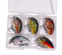 5pcs Crankbait Cebos Duros Cebos De Wobblers Artificiales LA PEQUEÑA CIRIQUE DE Agua ARTIFICA