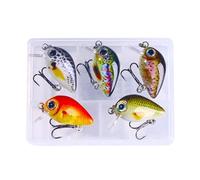 5pcs Crankbait Cebos Duros Cebos De Wobblers Artificiales LA PEQUEÑA CIRIQUE DE Agua ARTIFICA