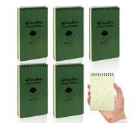 5Pcs Cuaderno impermeable bloc de notas de espiral, All Weather Notebooks, Bloc de notas de alambre de tamaño de bolsillo, bloc de notas tácticas para actividades al aire libre grabación militar
