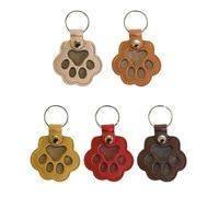 5pcs Cute Leather Portable Pendant Keyrings Cat Paw Pet Hair Holder Keychains For Animal Lovers Accessories Wholesale Key Chains Clave Giratoria Cierres(5PCS)